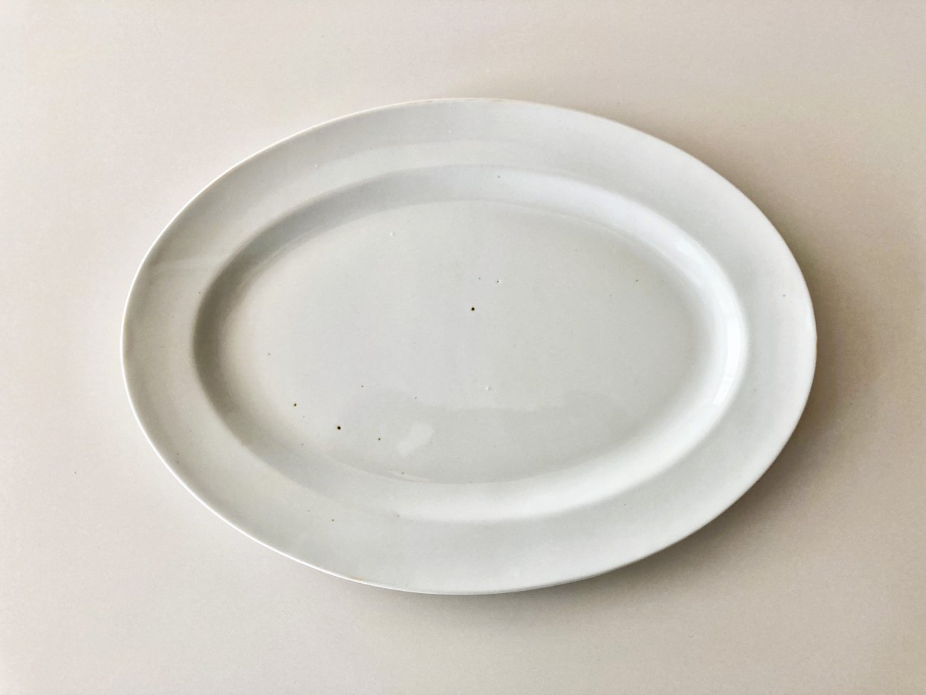 オーバル皿大 白 Oval plate large size white