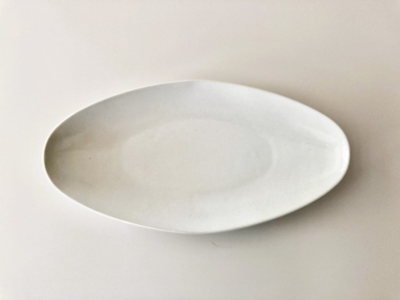 菱皿大 白 Diamond-shaped plate large size white