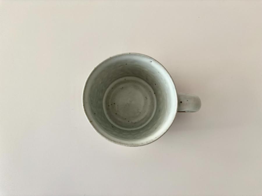 村上躍さん 焼締 手びねり マグカップ 白×砂化粧 新品未使用 白釉・焼締マグカップ | 村上躍 - うつわ祥見KAMAKURA web shop