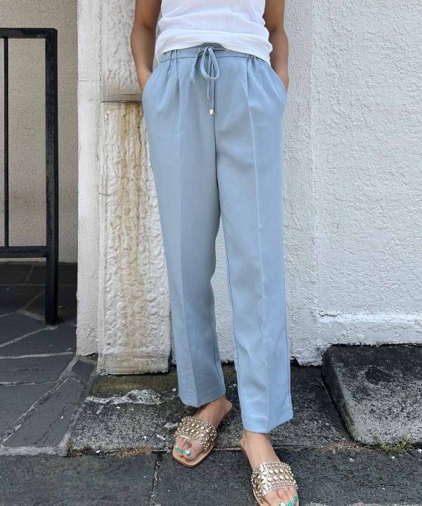 Center press slacks pants - esutoreja-エストレジャ-｜レディース