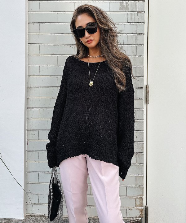 Loose knit tops