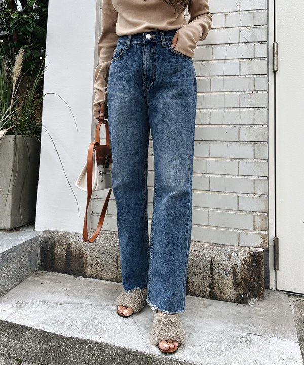 Cutoff simple denim - esutoreja-エストレジャ-｜レディース