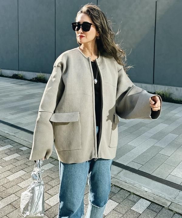 Flap pocket knit cardigan