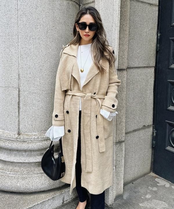 Long knit cardigan