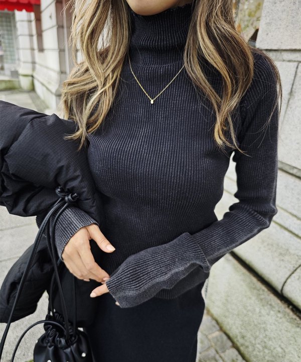 Mock neck knit