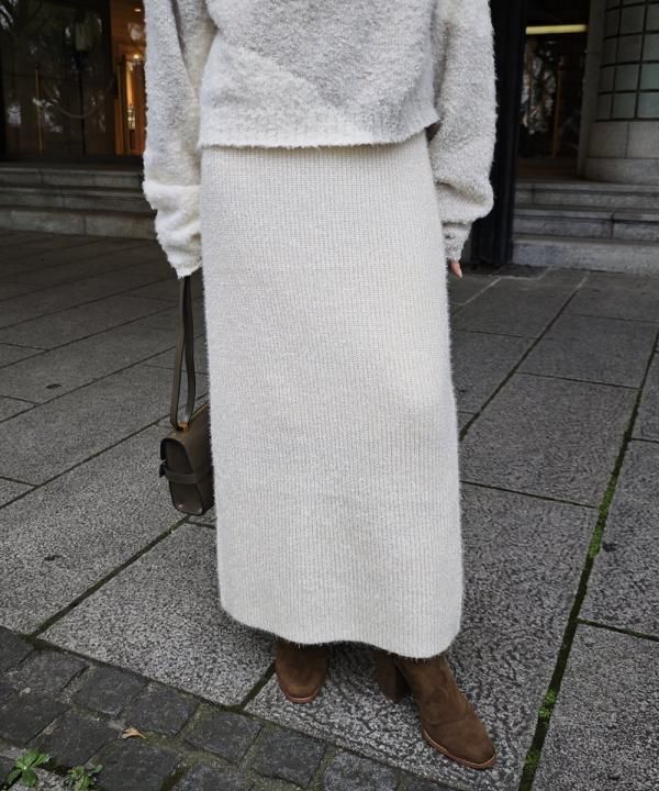 Glitter knit skirt
