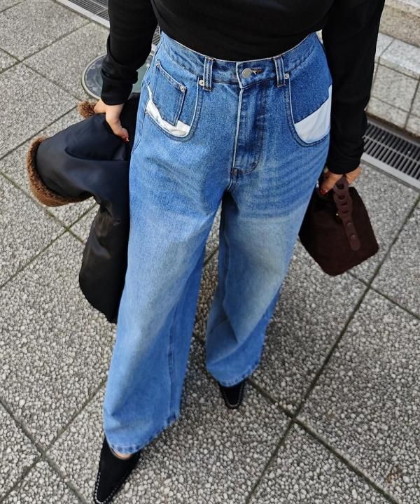 Over pocket design denim