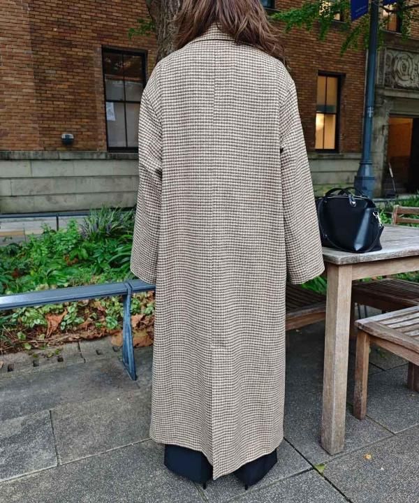 Gun club check long coat - esutoreja
