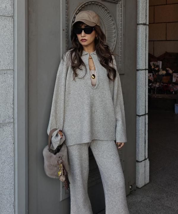 Skipper polo knit pullover