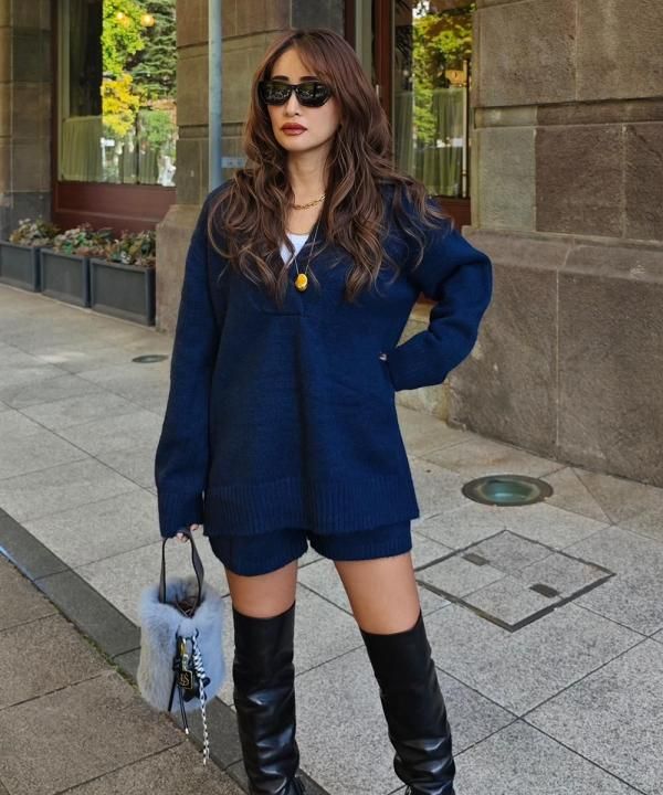 <img class='new_mark_img1' src='https://img.shop-pro.jp/img/new/icons14.gif' style='border:none;display:inline;margin:0px;padding:0px;width:auto;' />11/26 20:00~12ȯͽV neck knit shorts set up