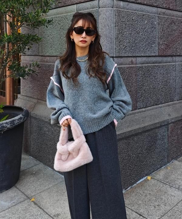 <img class='new_mark_img1' src='https://img.shop-pro.jp/img/new/icons14.gif' style='border:none;display:inline;margin:0px;padding:0px;width:auto;' />12/17 20:00~Bi color knit pullover