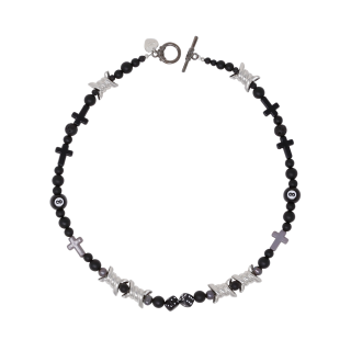 【1/1】UNISEX PEARL + BEADS NECKLACE #056