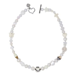【1/1】UNISEX PEARL + BEADS NECKLACE #112 