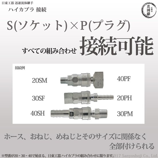 日東工器 ハイカプラ 40SM 鋼鉄製（ソケット、1/2 めねじ取付用