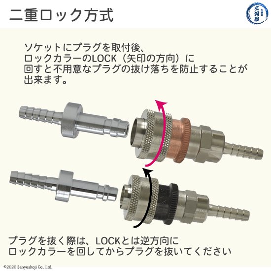 ヤマト OKコック 可燃性ガス用 太径ホース取付用ソケット SA-2（SA2