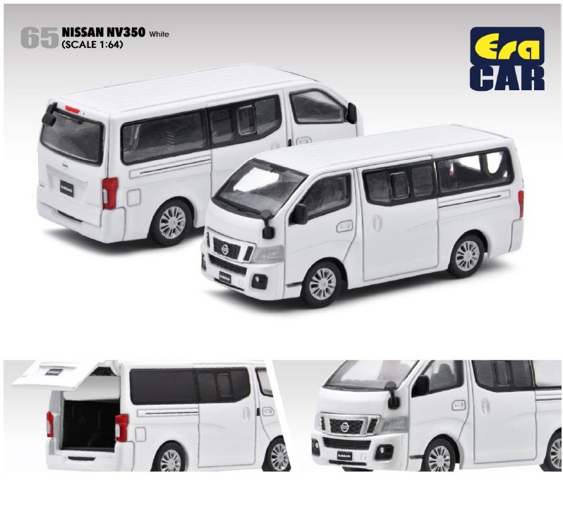 再入荷　EraCar 1/64　 65　NISSAN NV350 キャラバン　ホワイト - ミニカーshop　リトルレガード