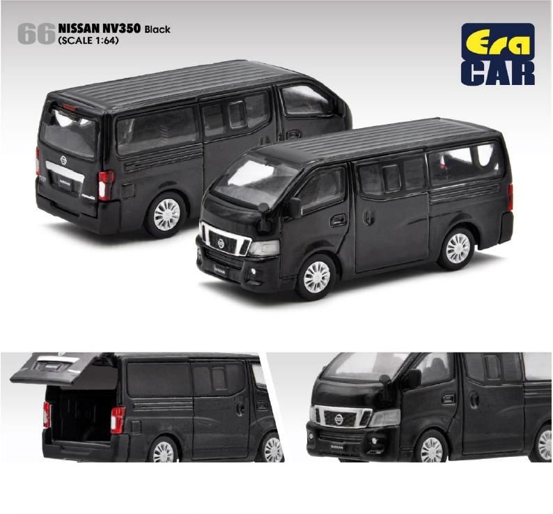 再入荷 EraCar 1/64 66 NISSAN NV350 キャラバン ブラック - ミニカー 