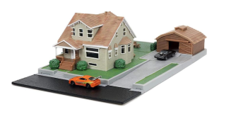 Jada Toys Fast & Furious Nano Hollywood Rides Dom Toretto's House Display Diorama