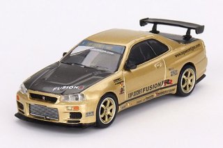 MINI GT 1/64 Nissan 饤 GT-R R34 Top Secret Gold (ϥɥ)ܸ