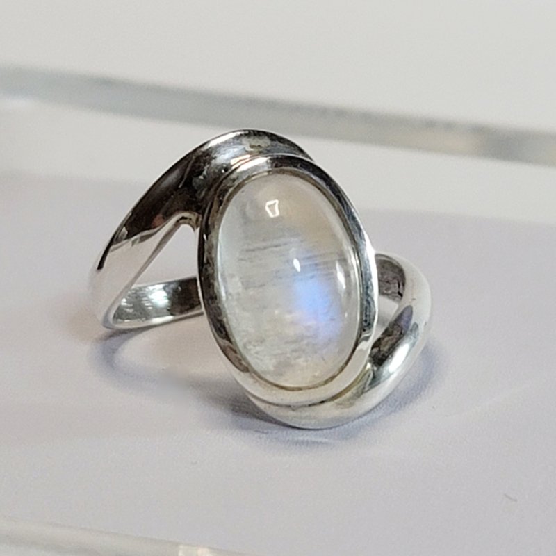 高品質 レインボームーンストーン リング 18号 silver925 天然石 | 幻想的な輝きが美しい - mermaid stone