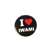 缶ミラーI LOVE IWAMI（黒）