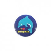 【ミニ】缶バッジ I LOVE Dolphin（青おこりんぼ）2019