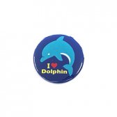 【ミニ】缶バッジ I LOVE Dolphin（青normal）2019