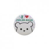 【ミニ】缶バッジ I LOVE POLAR  BEAR　2019