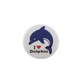 【ミニ】缶バッジ I LOVE Dolphin（白normal）2019