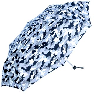 軽量グラスファイバー折りたたみ傘(迷彩柄ブラック)Lサイズ
