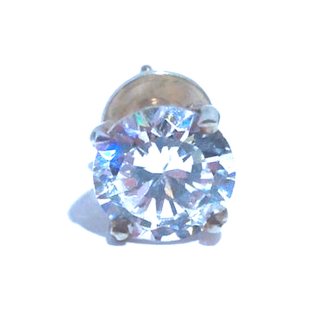 大粒ジルコニア/人造ダイヤモンドのピアス(シングル)