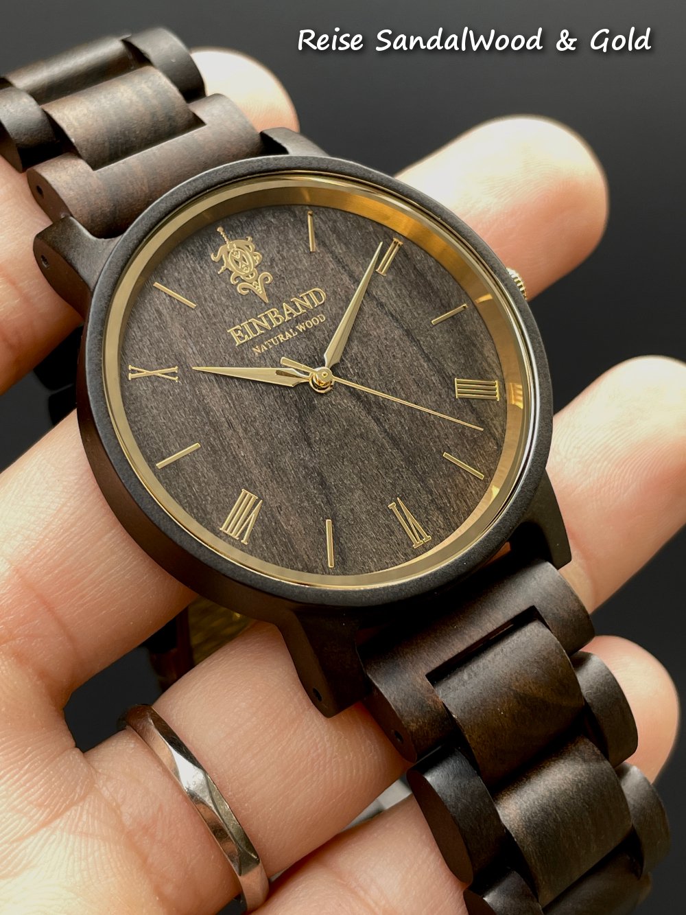 EINBAND Reise SandalWood & Gold 32mm 木製腕時計 ウッドウォッチ 