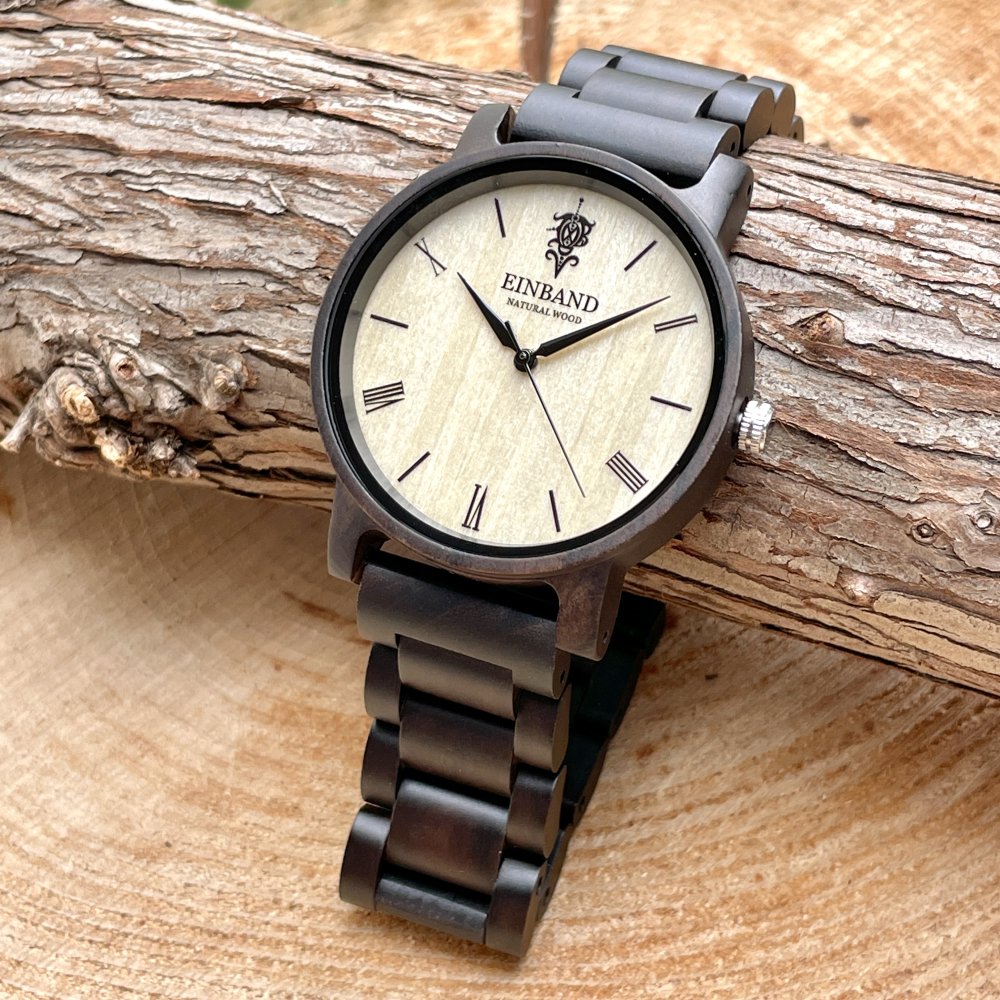 EINBAND Reise Sandalwood 木製腕時計 40mm - 木製腕時計・ウッドウォッチのお店　 EINBAND～アインバンド～