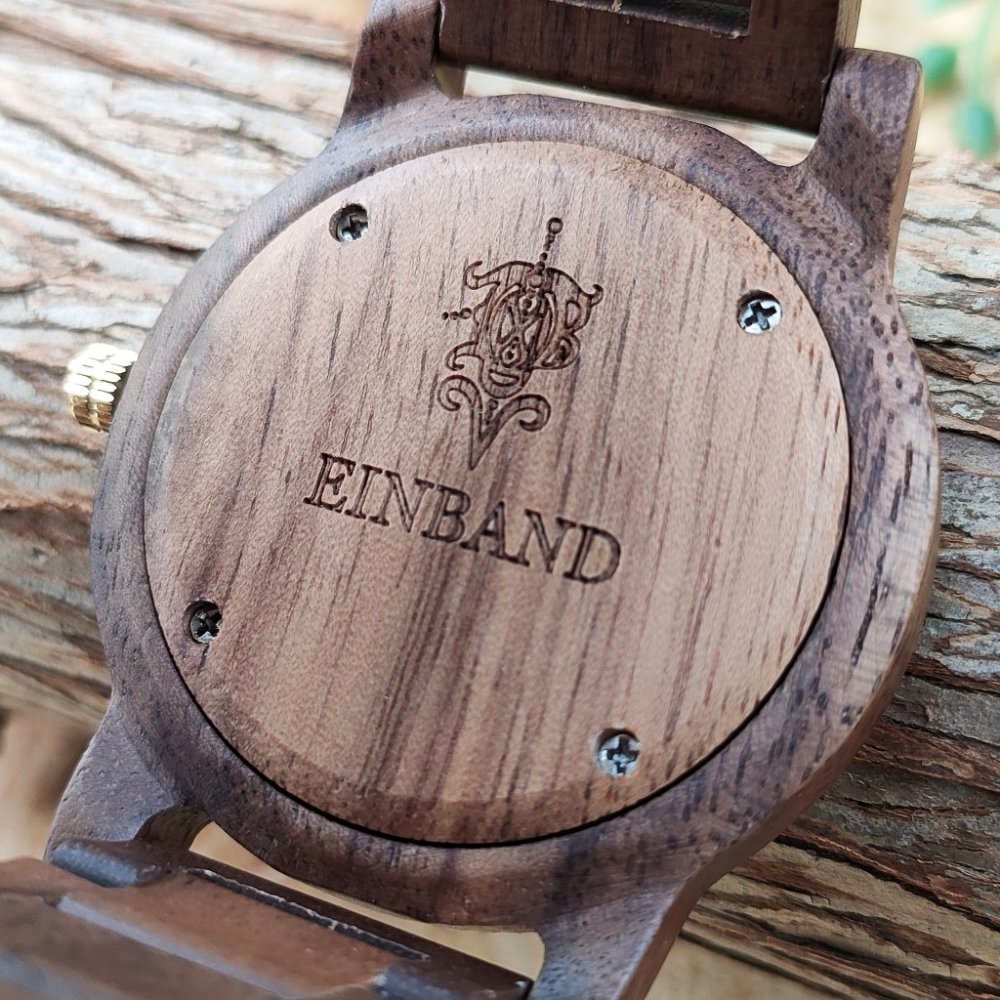 EINBAND Glanz WHITE 木製腕時計 40mm - 木製腕時計・ウッドウォッチの