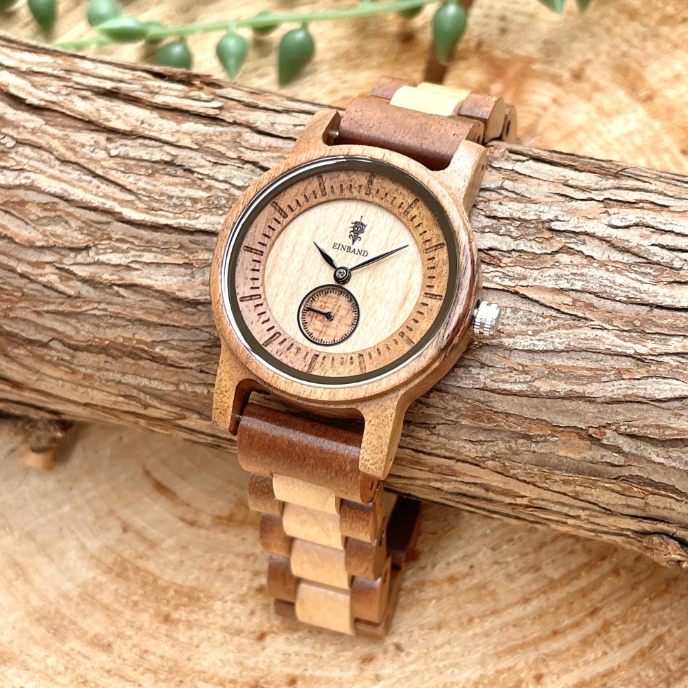 EINBAND Mond Acacia & Maplewood 木製腕時計 32mm