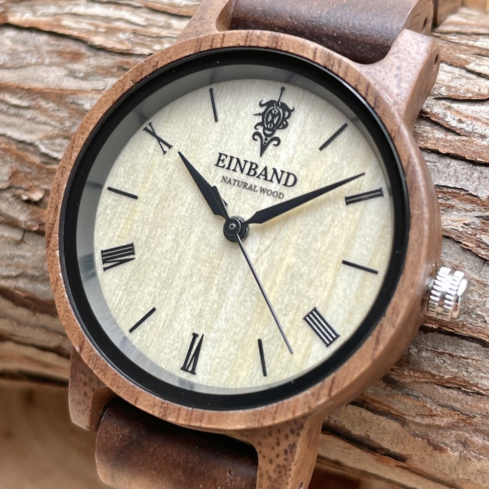 Einband Reise Walnut 木製腕時計 32mm 木製腕時計 ウッドウォッチのお店 Einband アインバンド