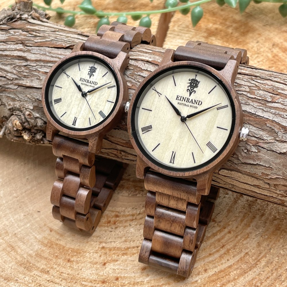 EINBAND Reise Walnut 木製腕時計 32mm - 木製腕時計・ウッド 