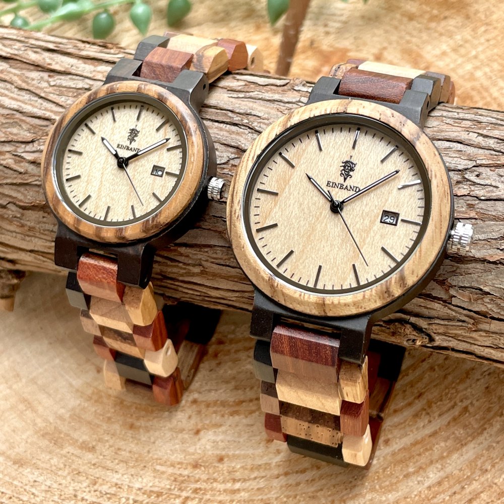 EINBAND Schatz メイプルウッド文字盤 木製腕時計 40mm - 木製腕時計・ウッドウォッチのお店 EINBAND～アインバンド～