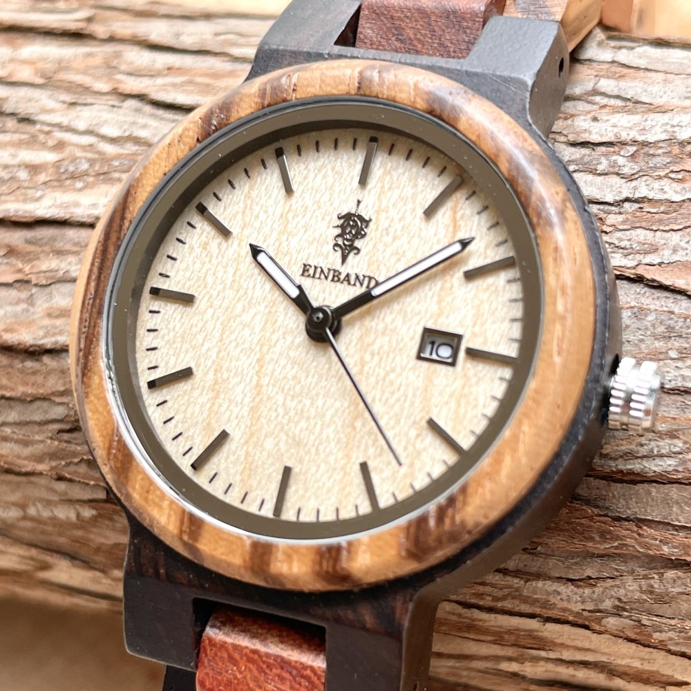 EINBAND Schatz メイプルウッド文字盤 木製腕時計 32mm - 木製腕時計・ウッドウォッチのお店　 EINBAND～アインバンド～