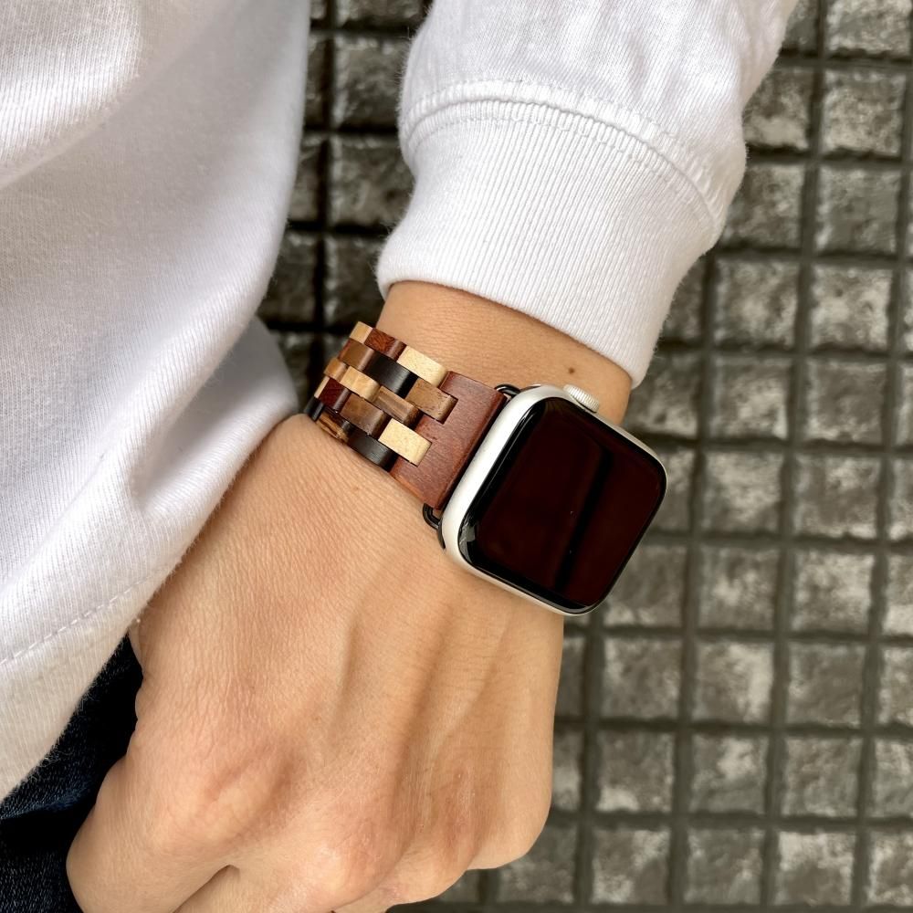 EINBAND AppleWatch 天然木バンド Aタイプ Mix Wood - 木製腕時計・ウッドウォッチのお店　 EINBAND～アインバンド～