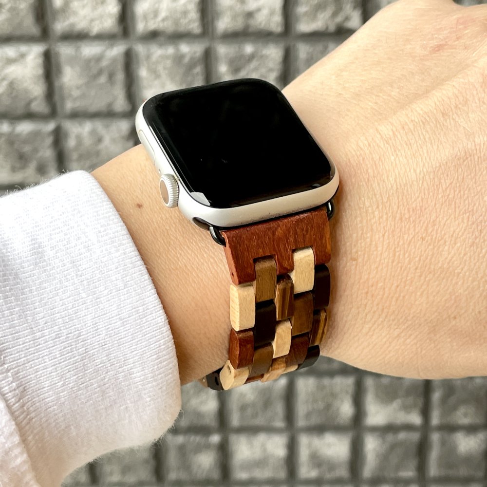 EINBAND AppleWatch 天然木バンド Aタイプ Mix Wood - 木製腕時計