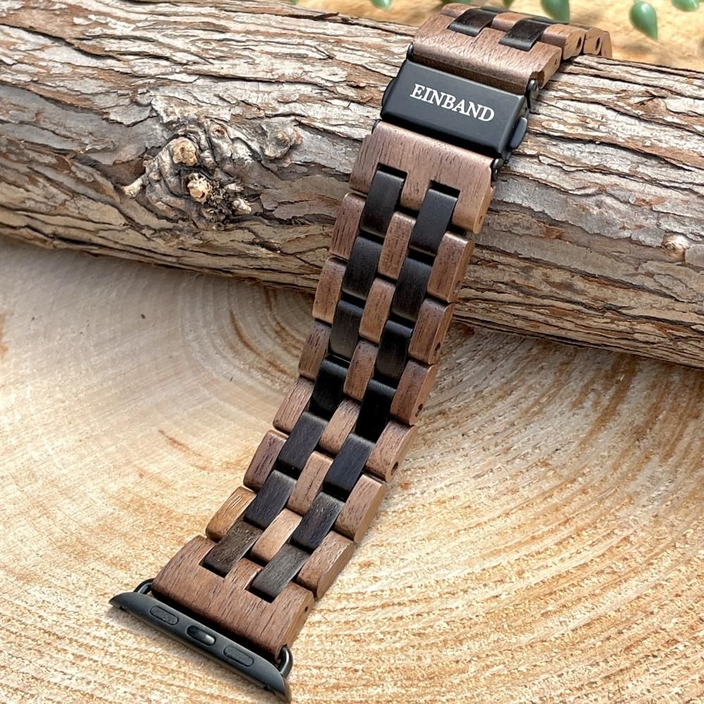 EINBAND AppleWatch 天然木バンド Aタイプ Walnut×Sandalwood - 木製