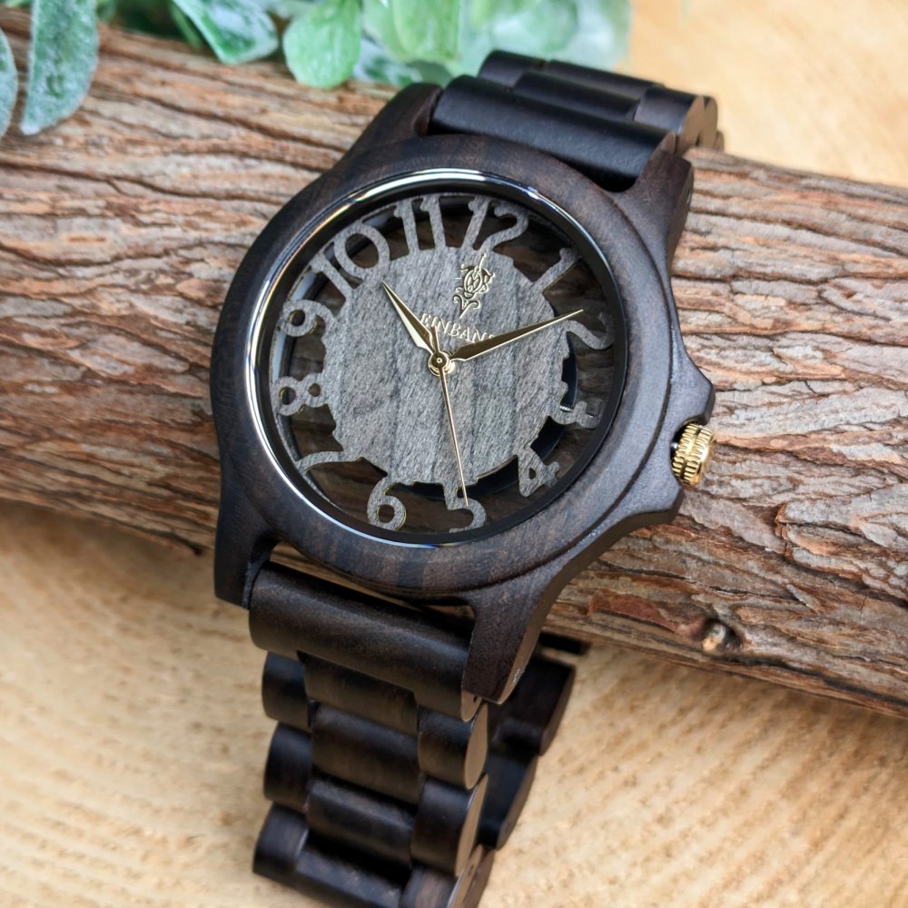 EINBAND Freiheit Sandalwood 木製腕時計 40mm