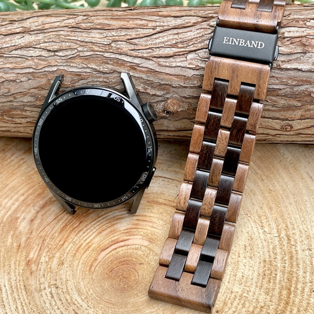 EINBAND スマートウォッチ 天然木バンド Walnut×Sandalwood 22mm幅専用