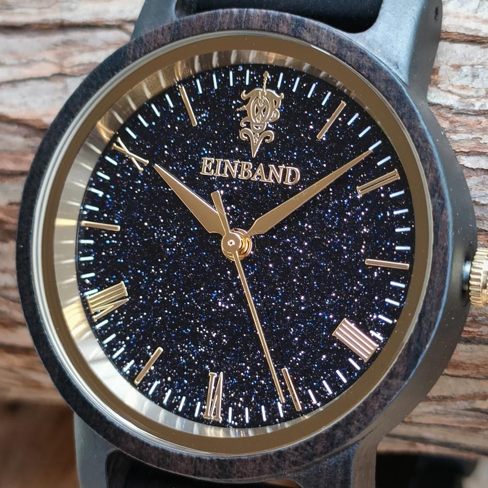 EINBAND Reise Blue sandstone × SandalWood 木製腕時計 32mm