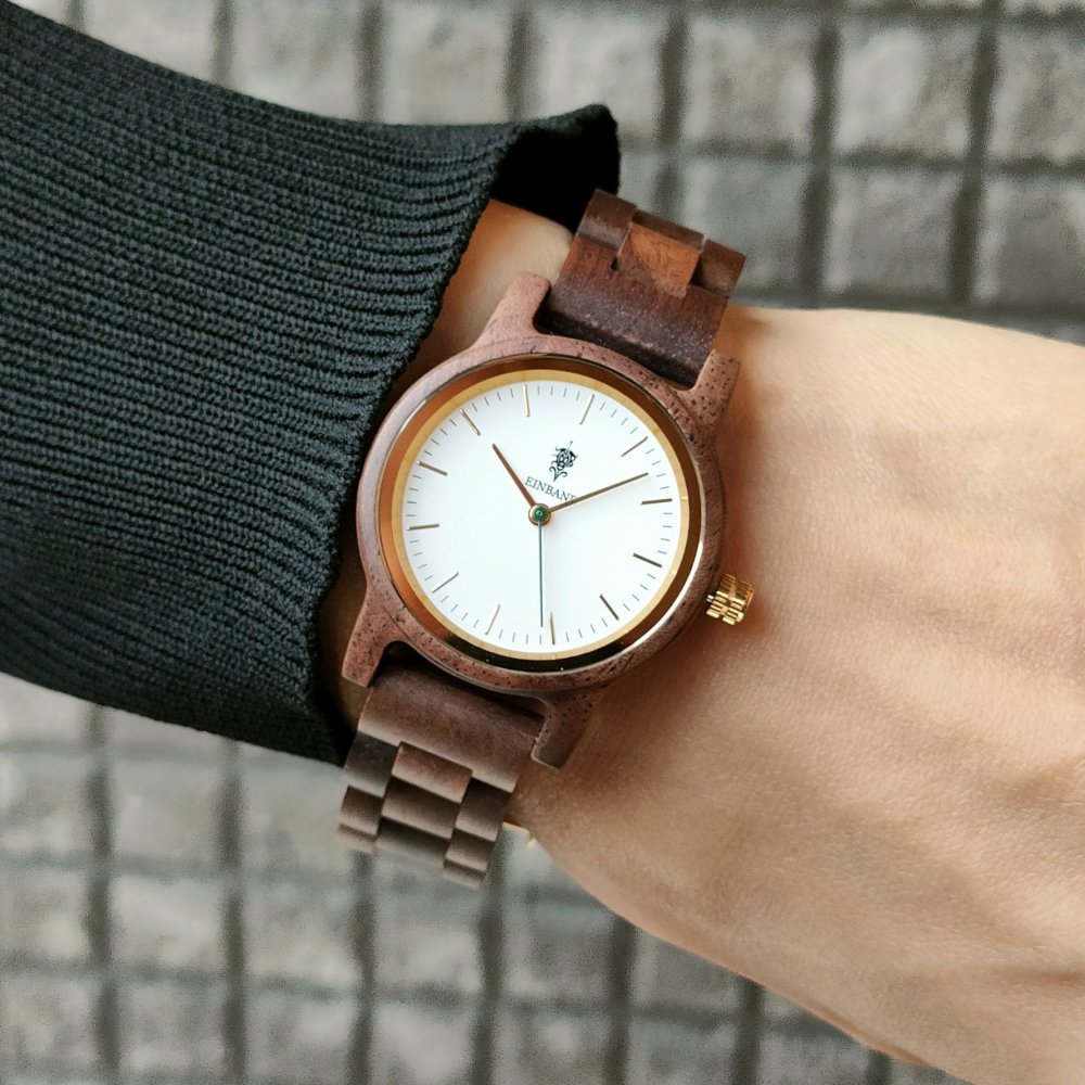 EINBAND Glanz WHITE 木製腕時計 32mm - 木製腕時計・ウッドウォッチのお店　 EINBAND～アインバンド～