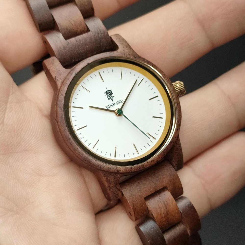 EINBAND Glanz WHITE 木製腕時計 32mm - 木製腕時計・ウッドウォッチのお店　 EINBAND～アインバンド～