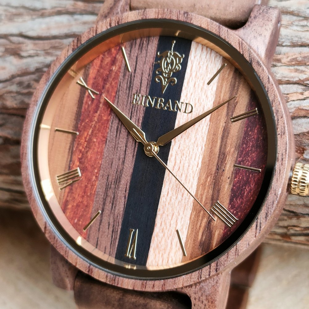 EINBAND Reise Mix Wood × Walnut 木製腕時計 40mm - 木製腕時計 ...