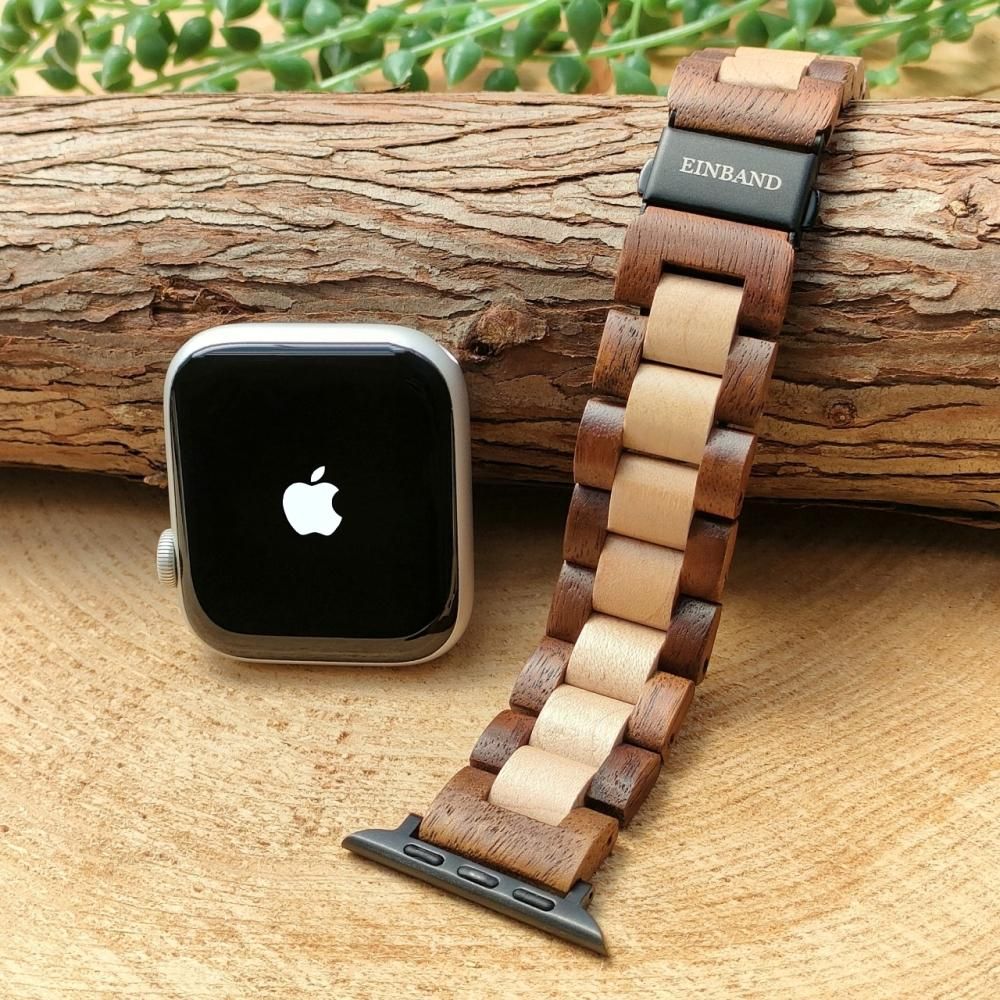 EINBAND AppleWatch 天然木バンド 20mm Acacia × Maple wood - 木製