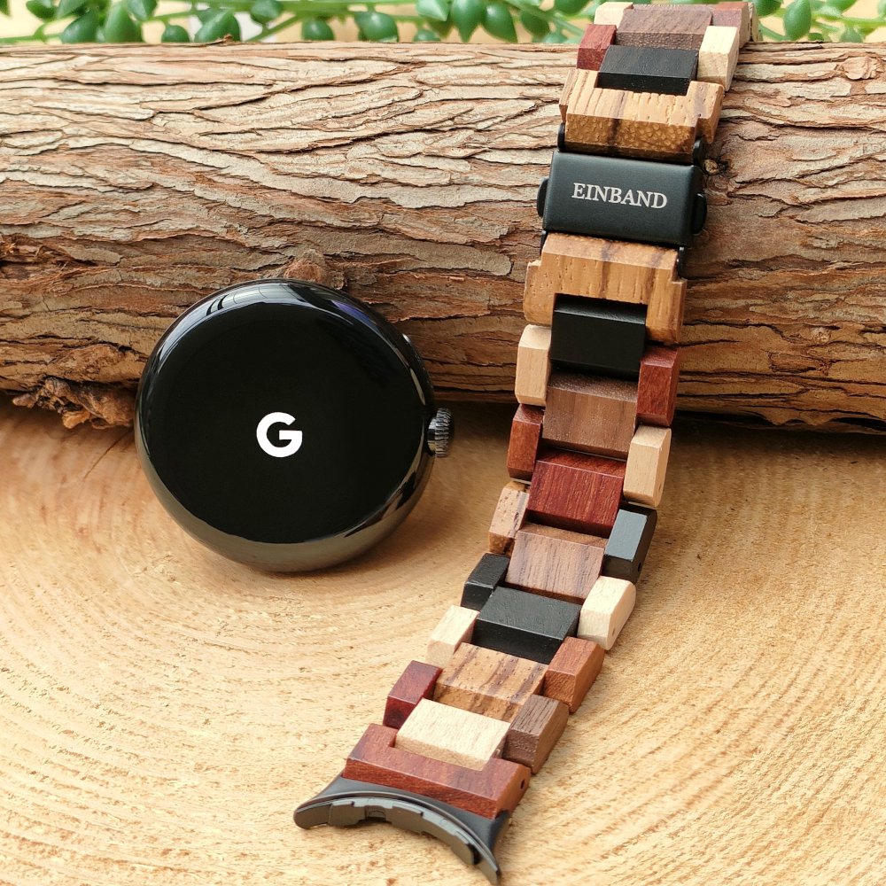 EINBAND Google Pixel Watch, 天然木バンド Mix Wood - 木製腕時計・ウッドウォッチのお店　  EINBAND～アインバンド～
